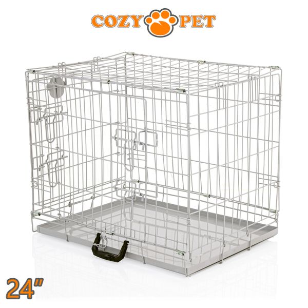 Dog Cage Puppy Crate Cozy Pet Travel Cages Light Grey Cozy Pet Ltd