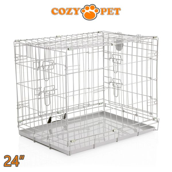 Dog Cage Puppy Crate Cozy Pet Travel Cages Light Grey Cozy Pet Ltd