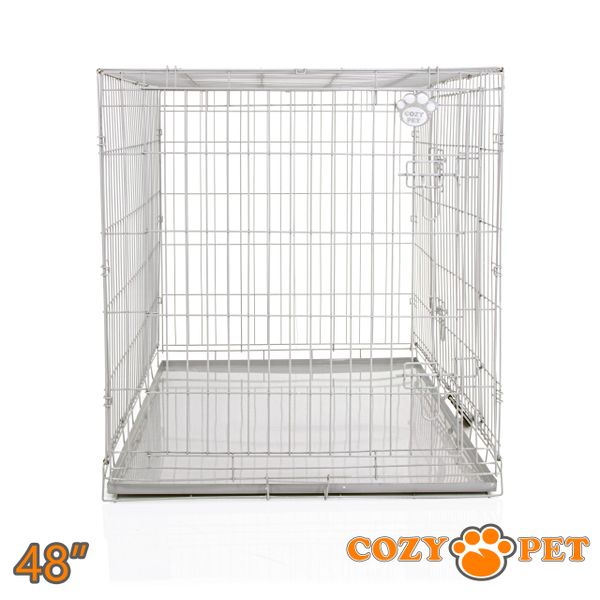 Dog Cage Puppy Crate 48" Cozy Pet Travel Cages Light Grey Cozy Pet Ltd