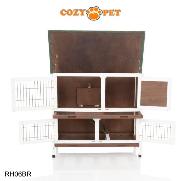 Cozy Pet Rabbit 3ft Hutch Brown RH06BR | Cozy Pet Ltd