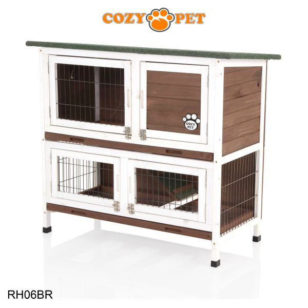 Cozy Pet Rabbit 3ft Hutch Brown RH06BR | Cozy Pet Ltd