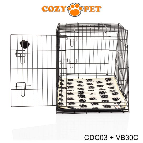 Car Dog Cage by Cozy Pet Travel Crate Model CDC03 with Vet Bed Cozy