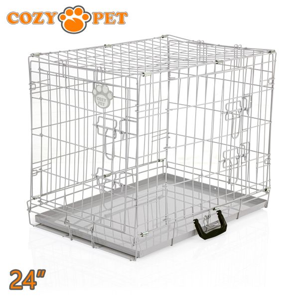 Dog Cage Puppy Crate Cozy Pet Travel Cages Light Grey Cozy Pet Ltd