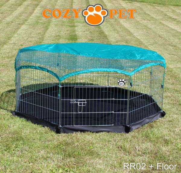 Rabbit cage best sale with playpen