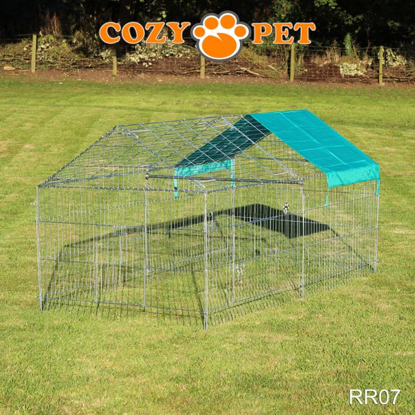 Enclosed rabbit run best sale