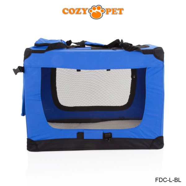 Picture of Fabric Dog Crate 82cm Blue by Cozy Pet FDC-L-BL | Cozy Pet Ltd