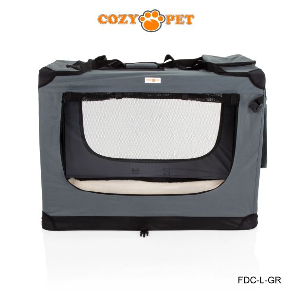 Picture of Fabric Dog Crate 82cm Grey by Cozy Pet FDC-L-GR | Cozy Pet Ltd