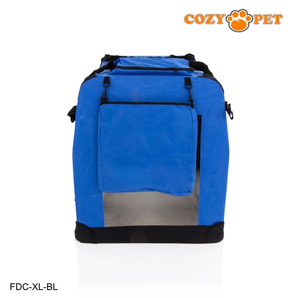 Picture Idea: Fabric Dog Crate 90Cm Blue By Cozy Pet Fdc Xl