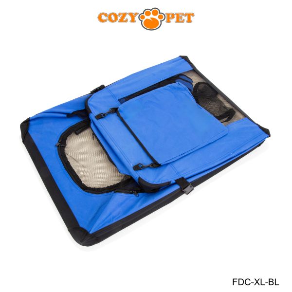 Photo inspiration: Soft And Cozy Dog Crate Fabrics Reference: Fabric Dog Crate 90Cm Blue By Cozy Pet Fdc Xl