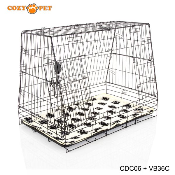 Car Dog Cage + Vet Bed by Cozy Pet Travel Crate CDC06 + VB36C Cozy