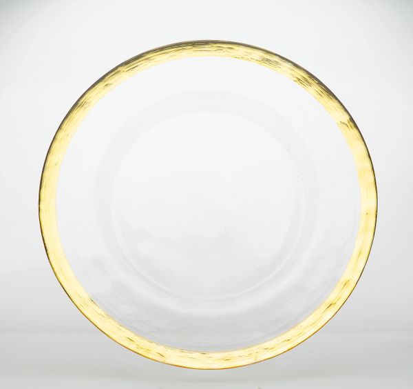 Premium Gold Rimmed Glass Chargers