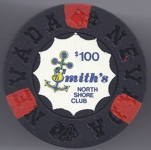 $100 Smith's North Shore Club Casino Chip Lake Tahoe, NV #1367 |  