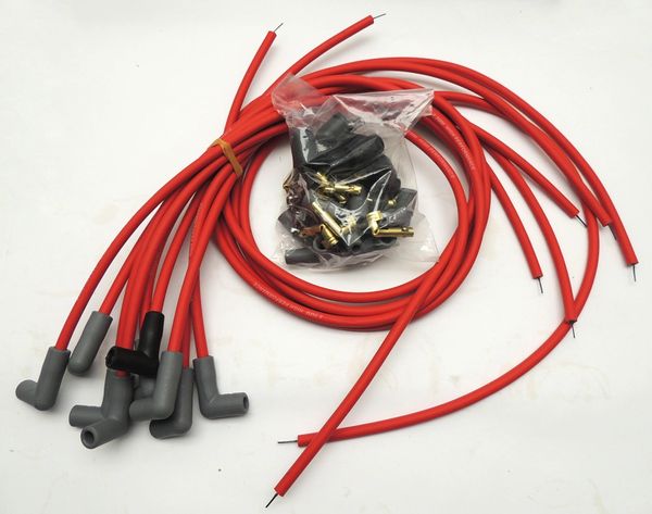 8.5mm SPARK PLUG WIRES 90 DEGREE BOOT RED