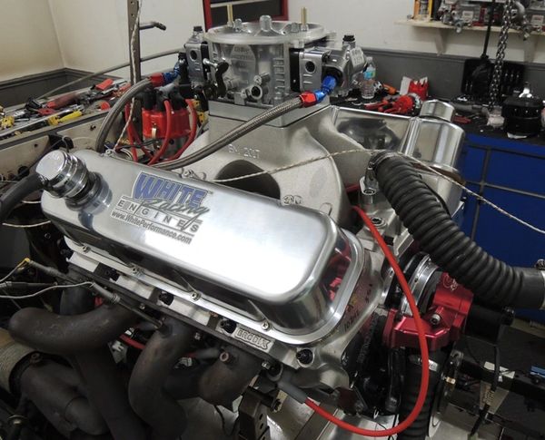 BBC 555ci 824HP ENGINE CNC PORTED BRODIX HEADS AND BRODIX INTAKE