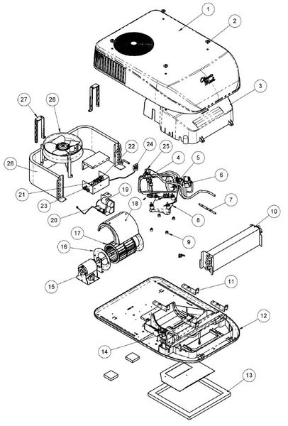 Coleman Heat Pump Model 47023B876 Capacitor Kit