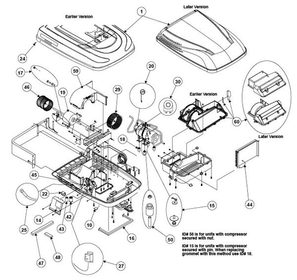 Dometic Penguin II Heat Pump Model 651916H751C0 Capacitor Kit