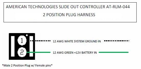 American Technologies Slide Out Controller 2 Position Harness / Plug