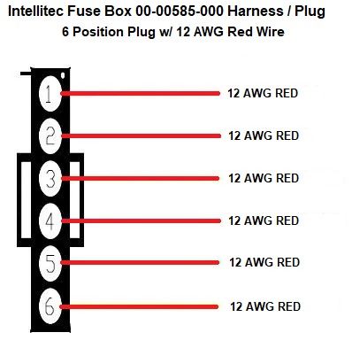 Intellitec 00-00585-000 Fuse Box 11-00585-100 Plug / Harness