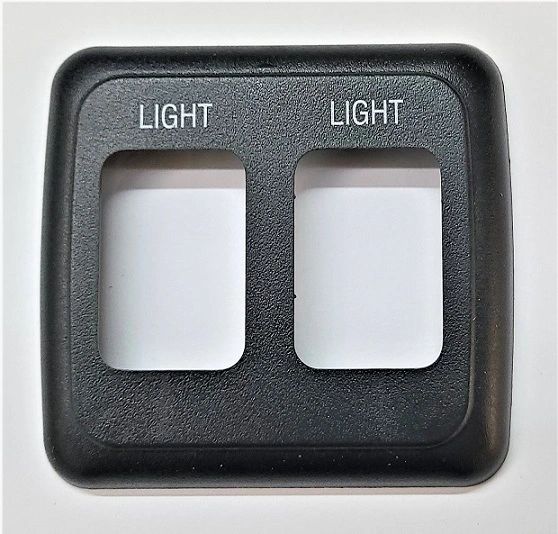 Double Light Switch Black Bezel AH-BZL-2-5-134