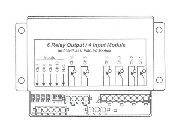 Intellitec 6 Relay Output/4 Input Module, PMC I/O Module, 00-00917-416