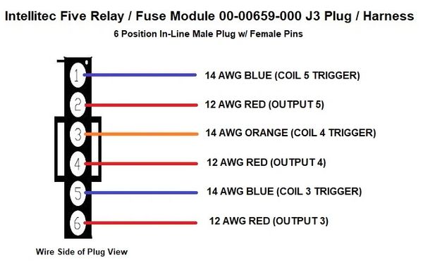 Intellitec 12V Relay / Fuse Module 00-00659-000 J3 Plug / Harness