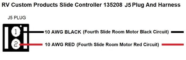 RV Custom Products Slide Out Controller 135208 J5 Plug And Harness