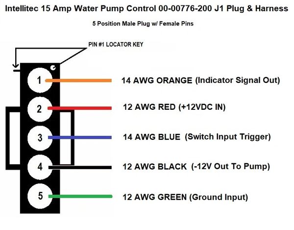 Intellitec Water Pump Controller 00-00776-200 Plug And Harness