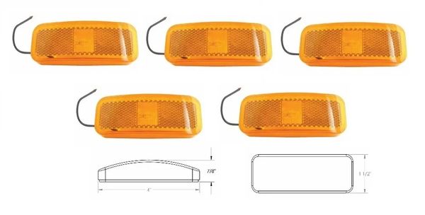 RV Incandescent Amber Marker Light Kit 1A-S-1300A