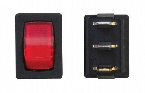 American Technology Components 12 VDC Mini Red Illuminated On/ Off Switch AP-SWI-058