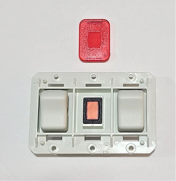 Dometic Water Heater Switch Panel Repair Assembly Kit, Dual Panel, 12 VDC, White, AH-ASY-3-1-034
