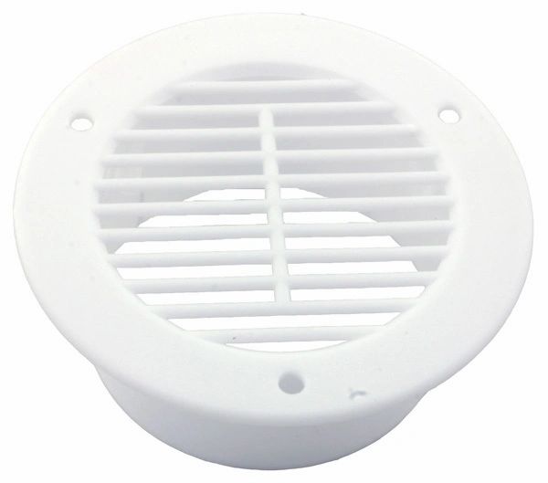 4" X 1-1/2" White Side Flow Air Vent, L12-0017