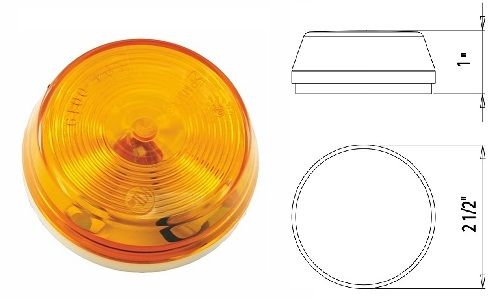 RV LED Marker Light, Amber 3 Diode, L14-0087A