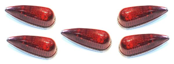 Airstream RV Red LED Clearance Tear Drop Light Without Gasket Kit L04-0093R