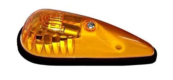 RV Amber With Black Base Incandescent Teardrop Marker Light L04-0060A