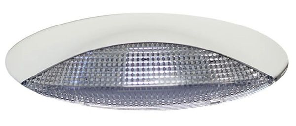 White LED Porch Light, Euro Style, 18 Diode, Clear Lens L17-0004