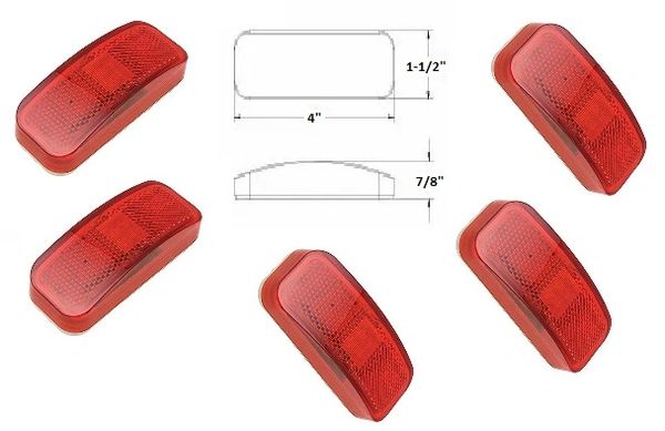 RV LED Marker Light Kit, Red 6 Diode, L14-0061R