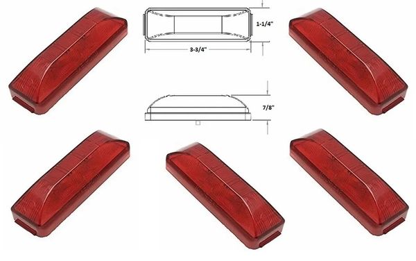 RV Incandescent Marker Light Kit, Red, L04-0041R
