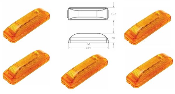 RV LED Marker Light Kit, Amber 12 Diode, 1A-V-1240A