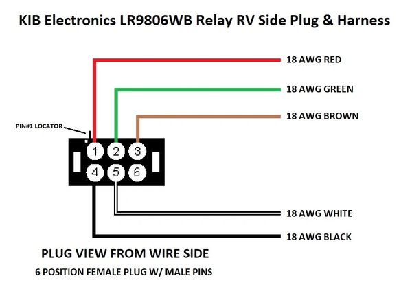 KIB Electronics LR9806WB Relay Mating Plug And Harness