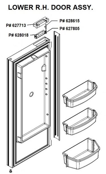 Norcold store refrigerator door