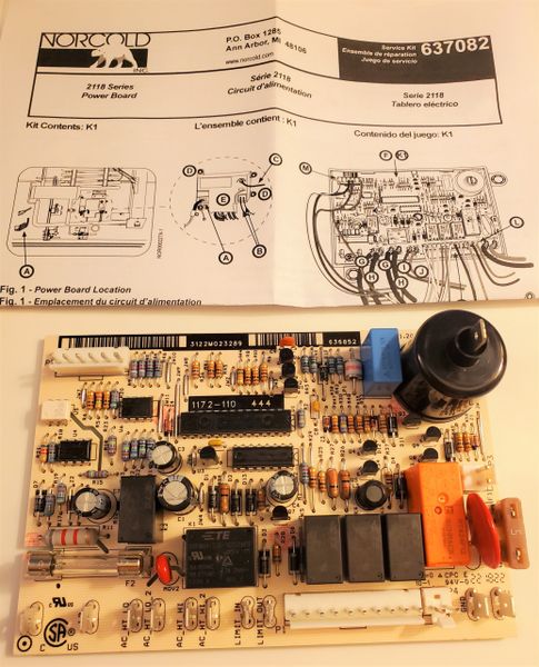 Norcold Refrigerator Power Supply Circuit Board 637082