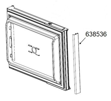 Norcold Freezer Door Panel Retainer 638536