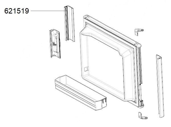 Norcold Refrigerator Panel Retainer 621519