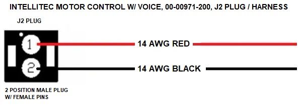 Intellitec Slide Out Controller 00-00971-200 J2 Harness