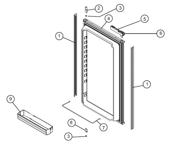 Norcold Refrigerator Panel Retainer 623948