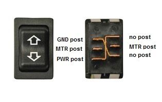 Slide-Out And Awning Extend / Retract Switch, Black, AH-SWI-P11-5