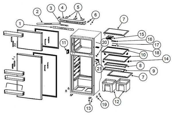 Norcold Refrigerator Cabinet Shelf 640471