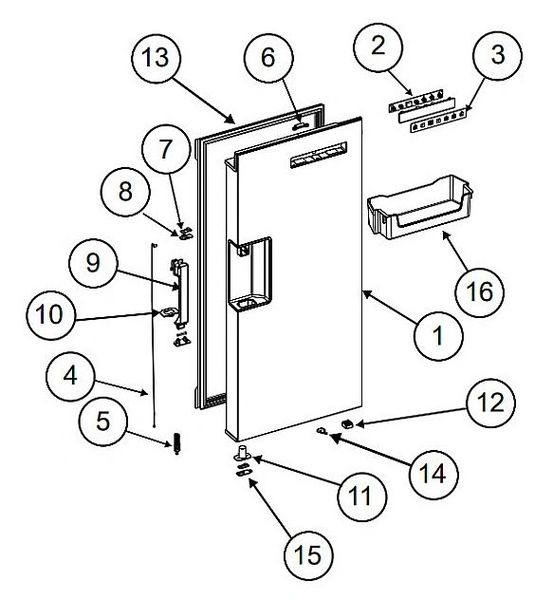 Norcold Refrigerator Handle Assembly 640972