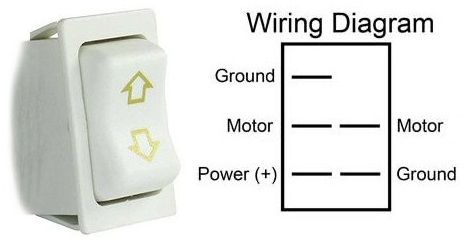 Slide-Out Extend / Retract Switch, White, 12095