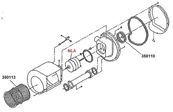 Suburban Furnace Model P-30S Blower Wheel And Combustion Wheel Kit